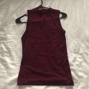 Sleeveless Maroon Tank